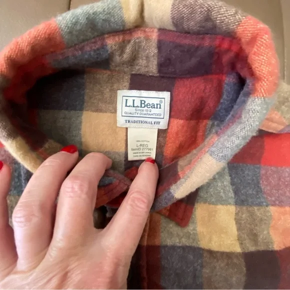 L.L. Bean Multicolor Plaid Shirt - Picture 5 of 7